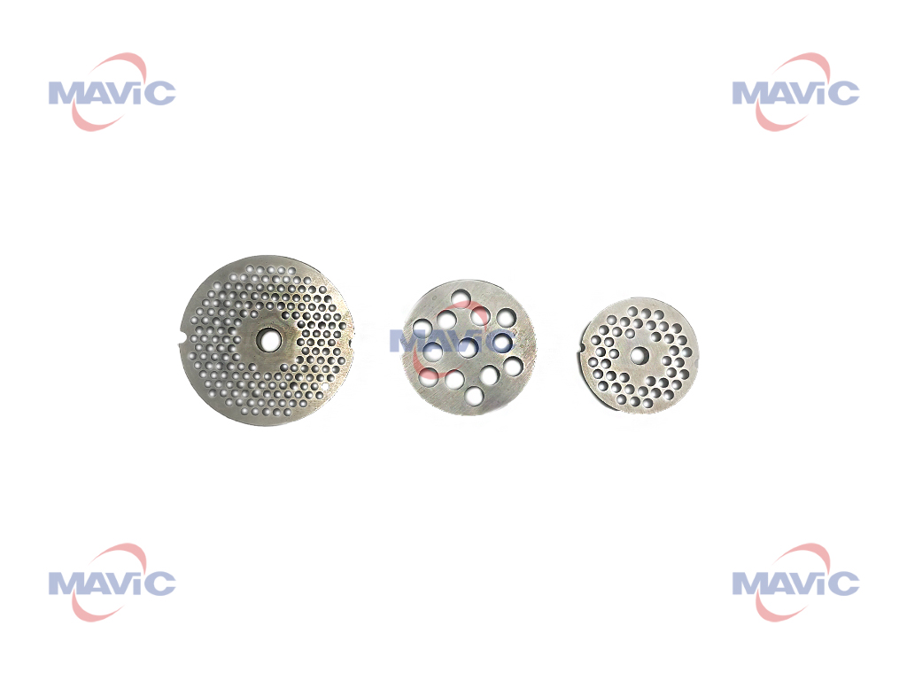 Piastra Per Tritacarne In Acciaio Inox - Ricambio Con 5 Fori Diversi (6-18 Mm), Per Carne E Verdure